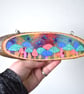 Fantasy Toadstool Garden. Hand painted wood slice plaque - Image 2