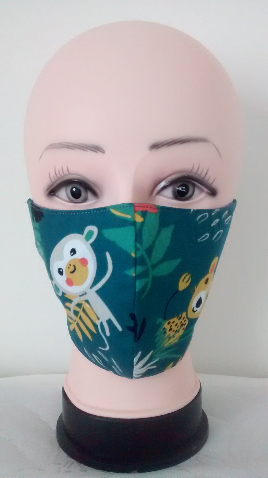 Handmade 3 layers animal monkey reusable adult face mask.