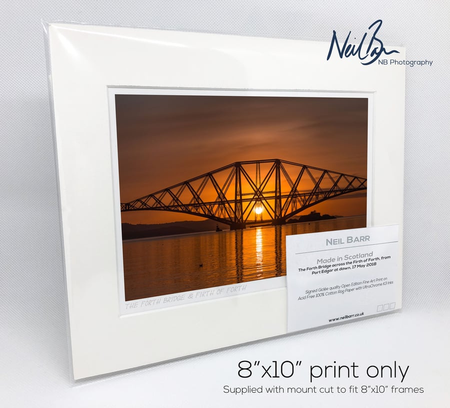 The Forth Bridge & Firth of Forth, Scotland - A5 (10" x 8") Unframed Print