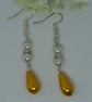 Golden Teardrop Earrings - Image 3