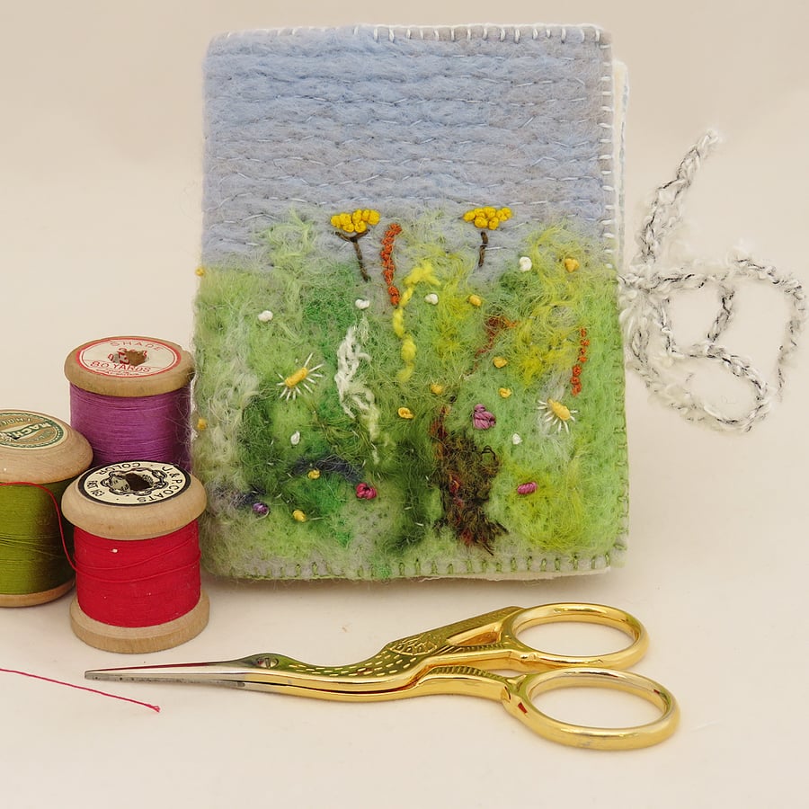 Meadow Needle Book - Embroidered and felted