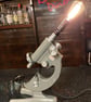 Vintage up -cycled 1950s microscope lamp