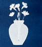 Spring Vase Cyanotype Card
