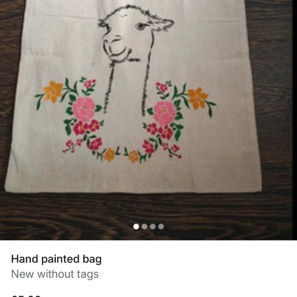 Hand painted tote bags 