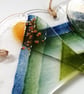Heart suncatcher, fused glass heart, sunset hanger, small gift, glass art heart. - Image 8