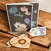 New Baby Gift Set – Handmade Card, Gift Tag & Wooden Keepsake