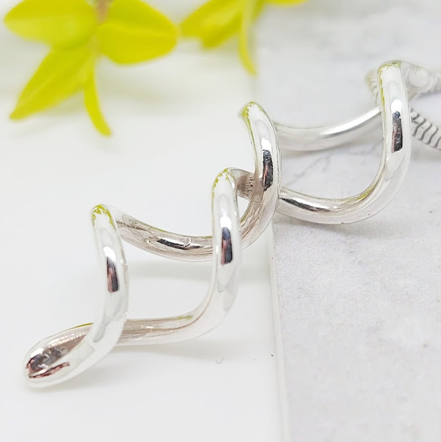 Sterling Silver Coil Pendant 
