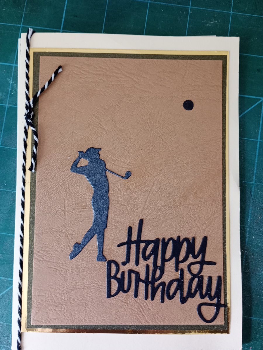 Golfer birthday card 