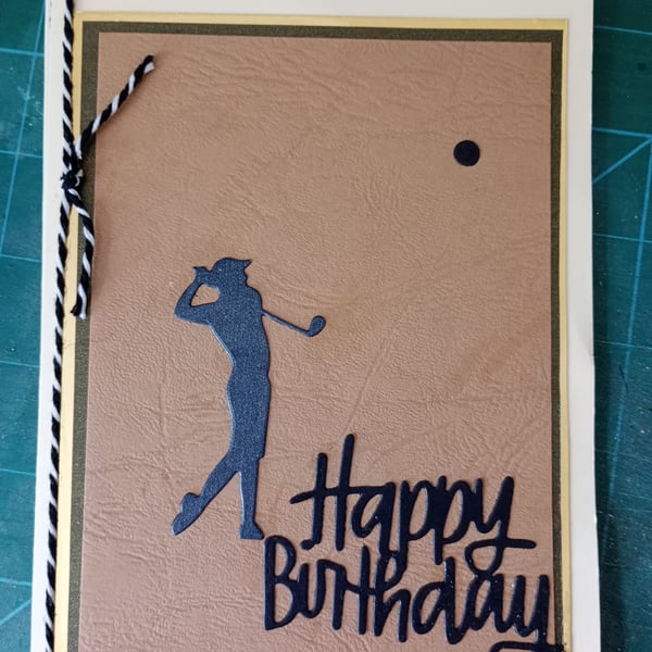 Golfer birthday card 