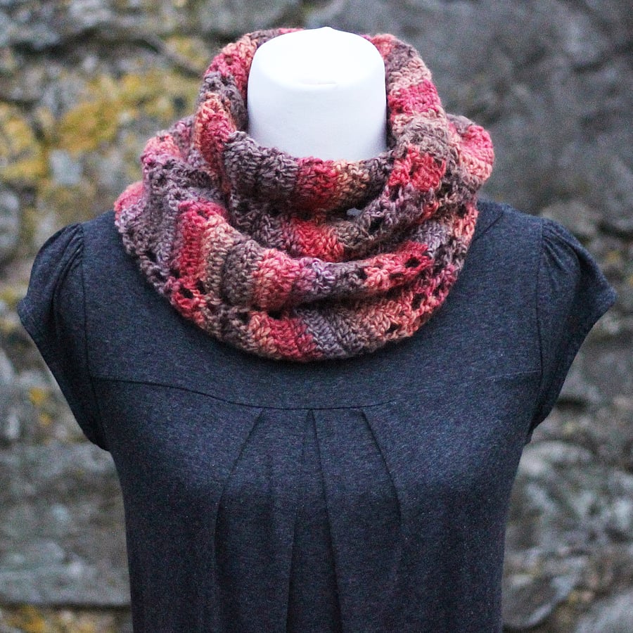 SCARF infinity, cowl, snood chunky womens, gift guide for her