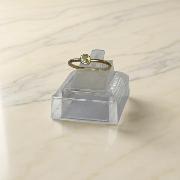 Solara Gold Peridot Stacking Ring