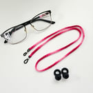 Pink Pop Cotton Cord, Eyeglasses Chain and Earplugs Strap