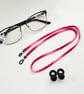 Pink Pop Cotton Cord, Eyeglasses Chain and Earplugs Strap