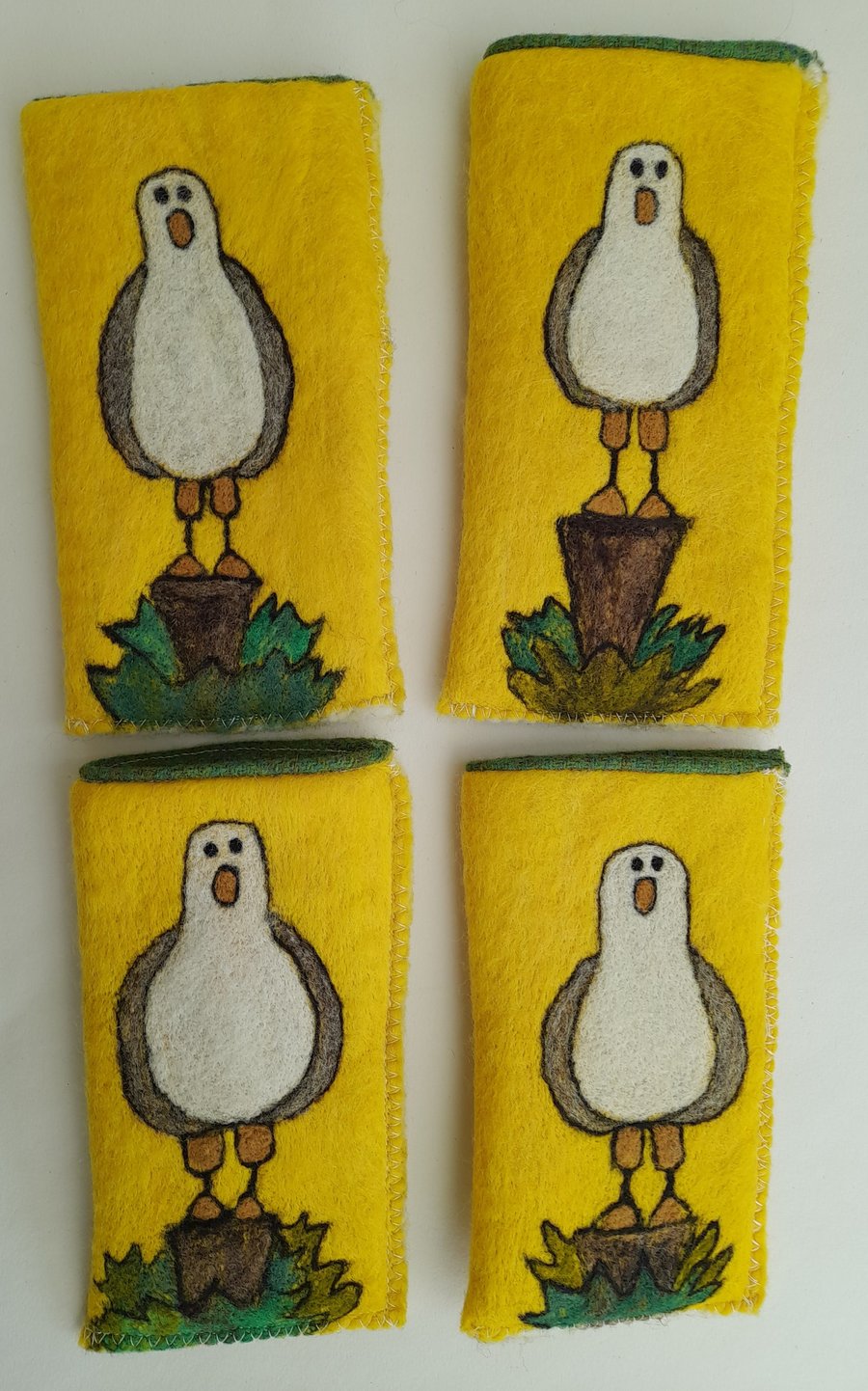 Dartmoor Wool Needle Felted Seagull Spectacle case