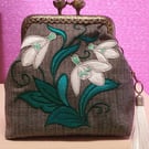 Whimsical snowdrops design purse