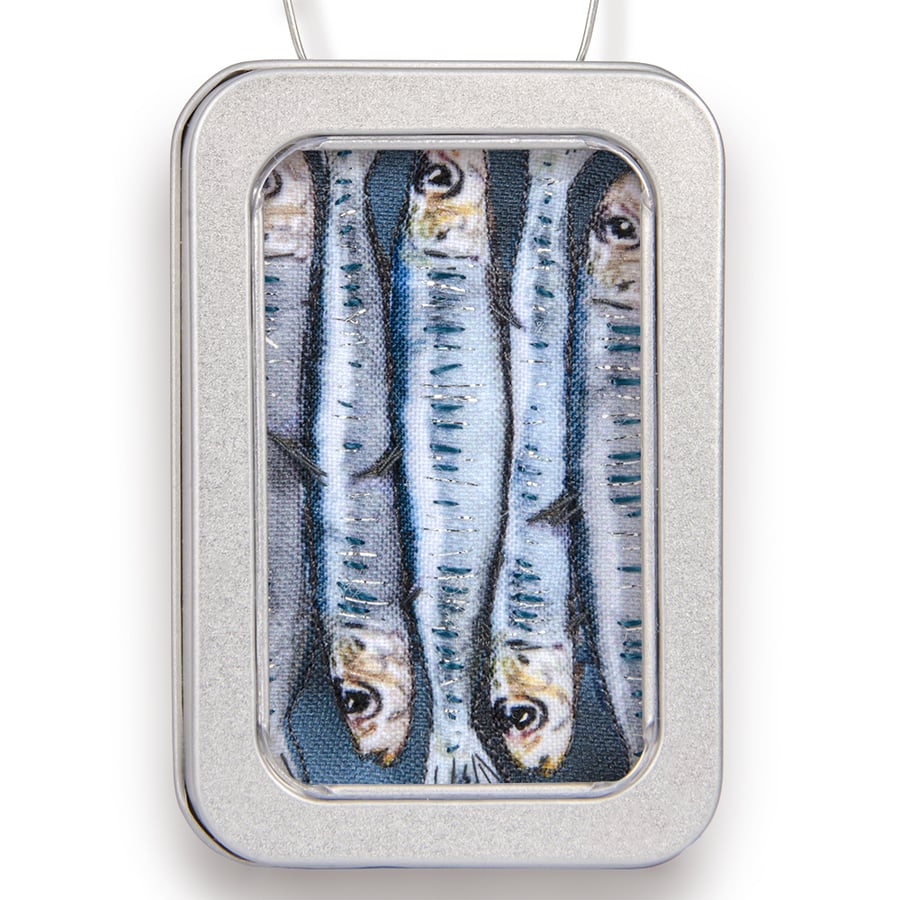 Fathers Day SALE - sardines, a tin of sardines, 3D fabric sardines
