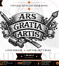 Ars Gratia Artis Vintage Intaglio Engraving PNG, Latin Phrase Art (Digital Downl - Image 1
