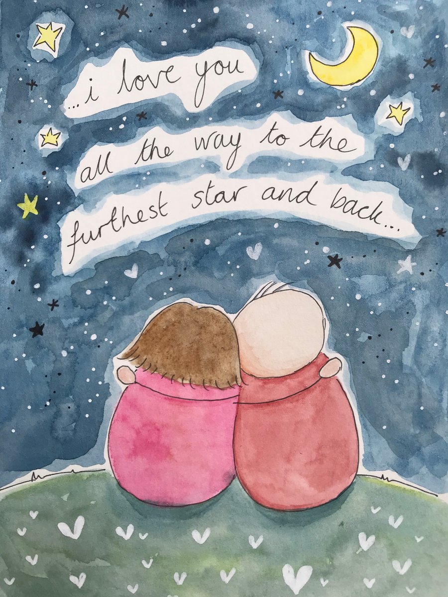 Original Painting cute couple in love Jo Roper