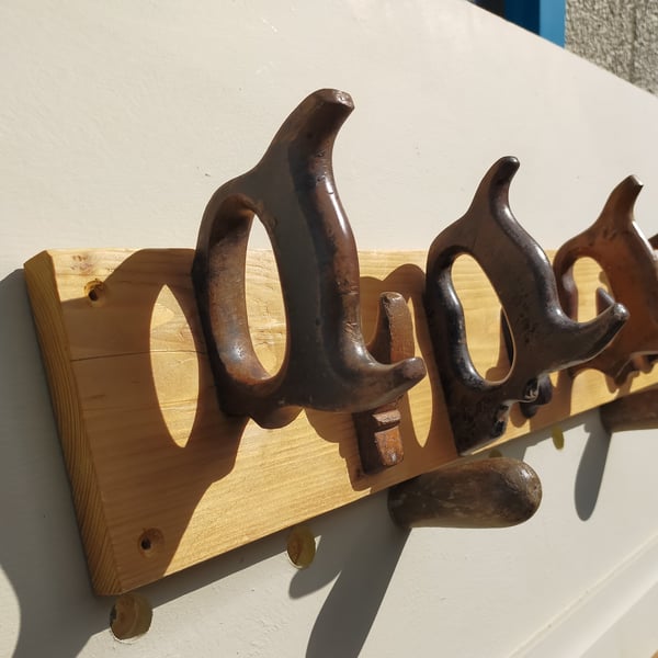 Vintage Saw Handle Coat Rack