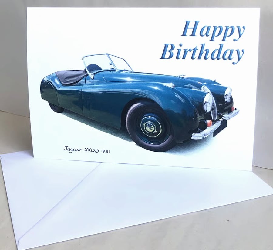 Jaguar XK120 1951 - Birthday, Anniversary, Retirement or Plain Card