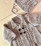 Knitting pattern for  Maeve vintage style baby coat & bonnet