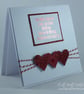Handmade Ruby Wedding Anniversary card, 40th wedding anniversary - Image 1