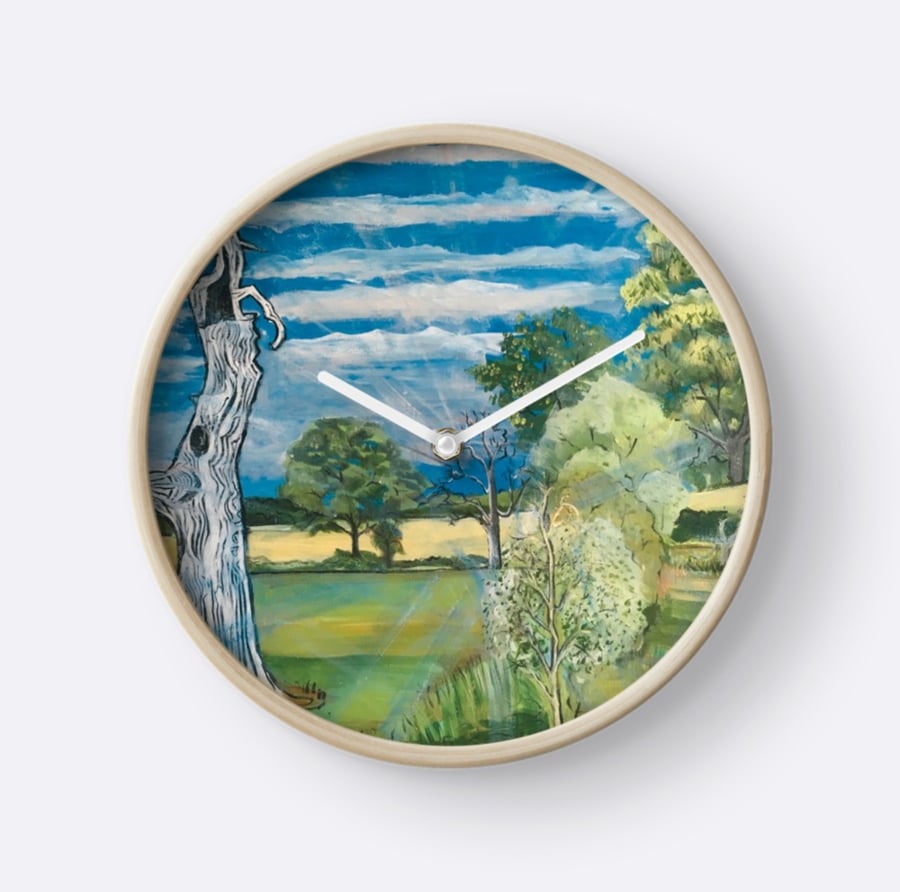 Beautiful Wall Clock Featuring The Painting ‘And Then I Saw The Light’