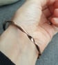 Copper ribbon twist bangle, 7th anniversary gift, Solid copper jewellery - Image 3