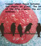 Artist made fused glass 'Birds on a Wire' Picture. - Image 7