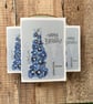 July Birth Flower Card, Delphinium, Larkspur, Birthday Card, Floral Greeting Car