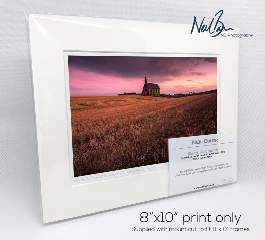 Boarhills Church Fife Scotland - A5 (10" x 8") Unframed Print
