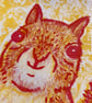 Polite Squirrel, 2-colour risograph print - Image 2
