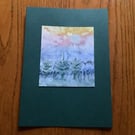 Hand painted Yule Card 'Yule Forest'