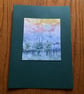 Hand painted Yule Card 'Yule Forest'