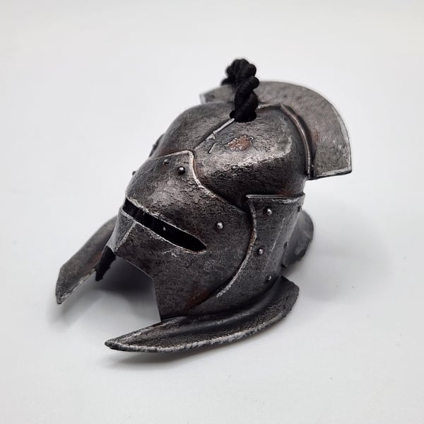 3D Printed Uruk Hai Helmet Rear View Mirror Charm Hand-Painted Car Interior Deco