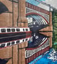 Reduction Linoprint – Castlefield, Manchester (limited edition of 20) - Image 4