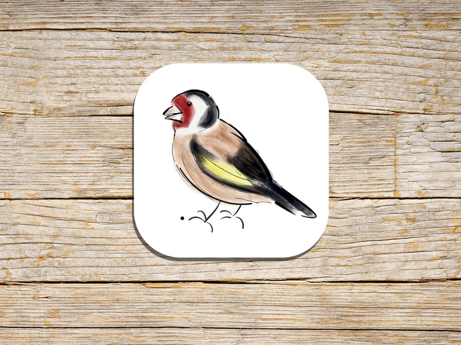 Bird Coaster, Goldfinch Coaster, Goldfinches, Birds, British Birds, Bird, Garden