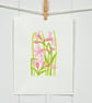 Ragged Robin Wild Flower - Limited edition Linocut Print - Image 6