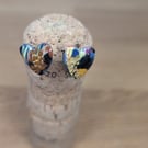 Summer bloom small heart studs