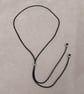 Black Waxed Cord Necklace - Adjustable Minimalist Necklace - 304 Stainless Steel - Image 2