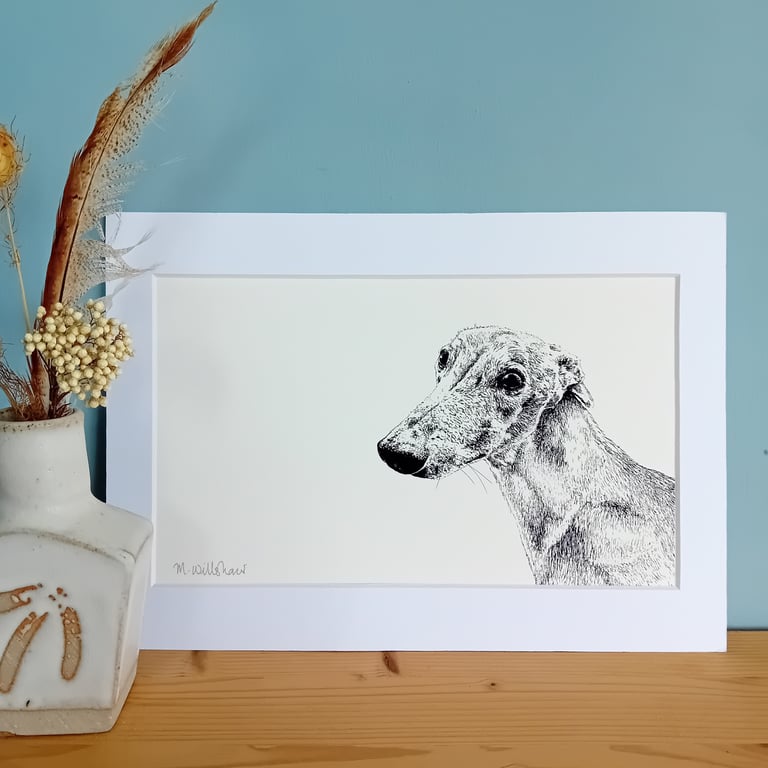 Sighthound Dog Print - greyhound, whippet, lurcher, galgo