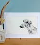 Sighthound Dog Print - greyhound, whippet, lurcher, galgo - Image 1