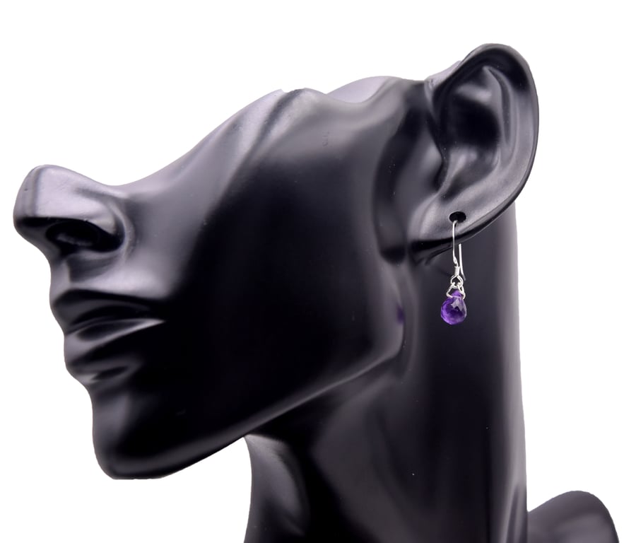 Amethyst silver earrings
