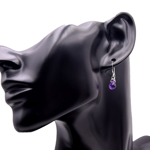 Amethyst silver earrings