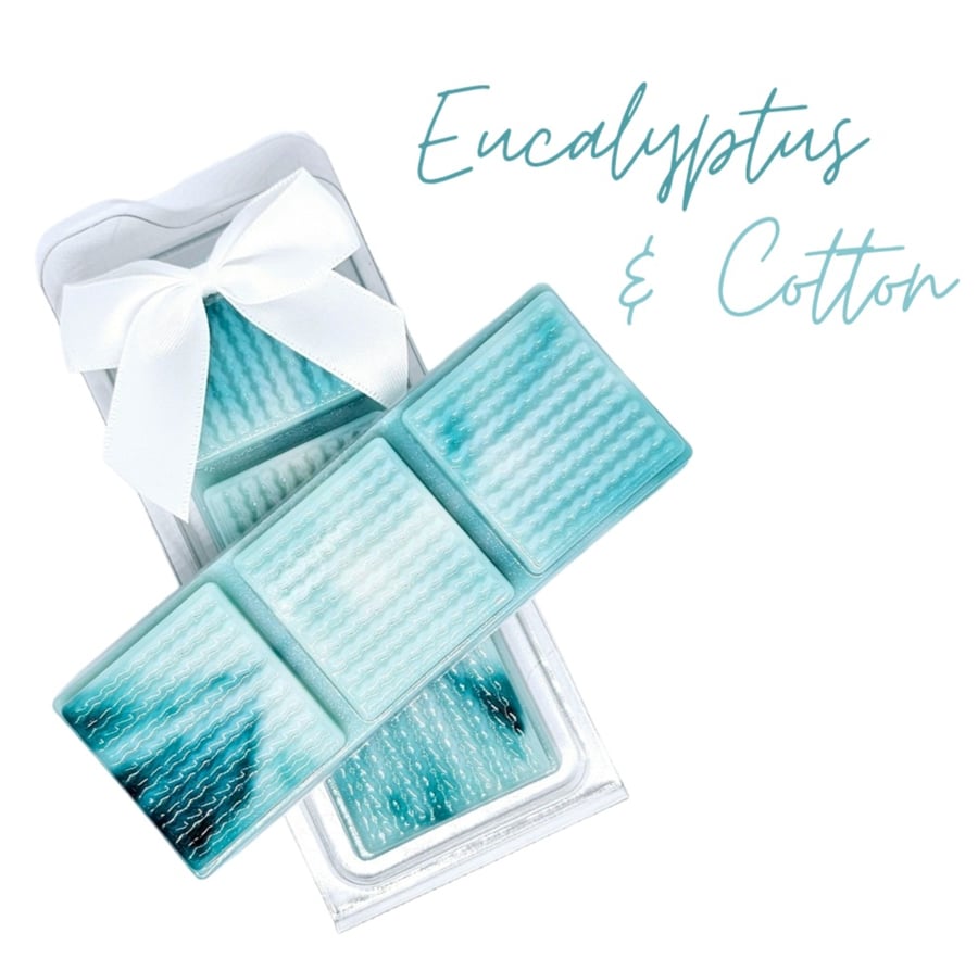 Eucalyptus & Cotton  Wax Melts UK  50G  Luxury  Natural  Highly Scented