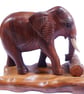 Hand Carved Wooden Elephant Sculpture - Elephant Ornament - Wildlife Home Decor - Image 6