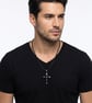 Black cross pendant necklace