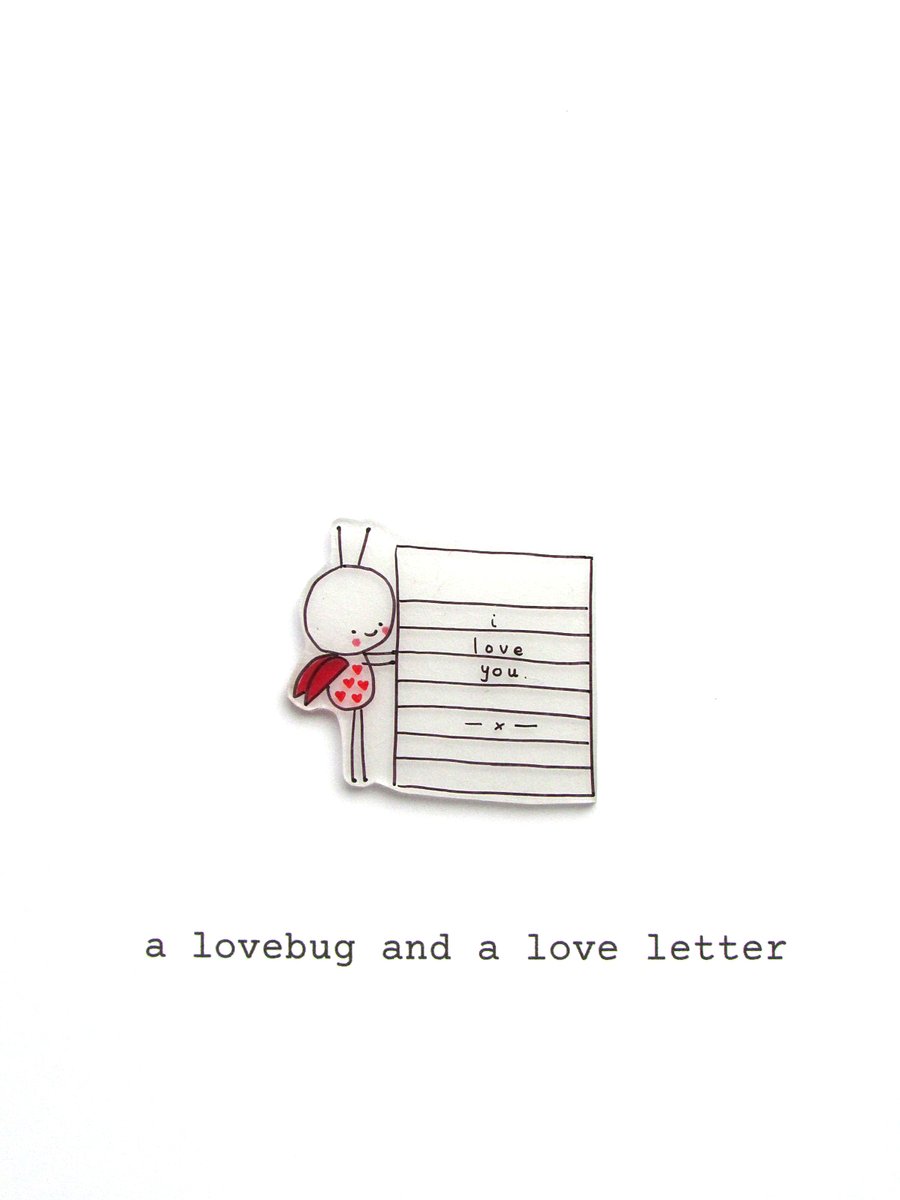 love card - a lovebug & a love letter 