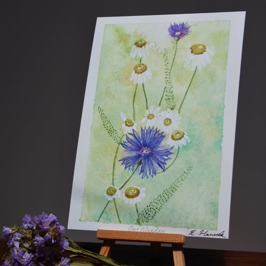 Our Meadow Watercolour Print A5