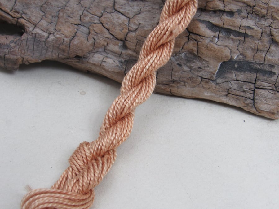 15m Natural Dye Light Brown Cotton Perle 5 Thread Floss